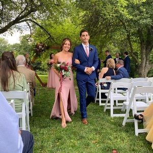 Azazie Rose Colored Bridesmaid dress